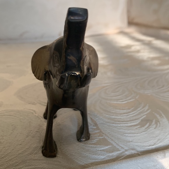 Vintage mid 20th century solid brass lucky trunk up. - Picture 4 of 4